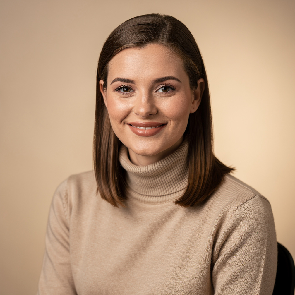 Portrait of a young Danish female interviewer