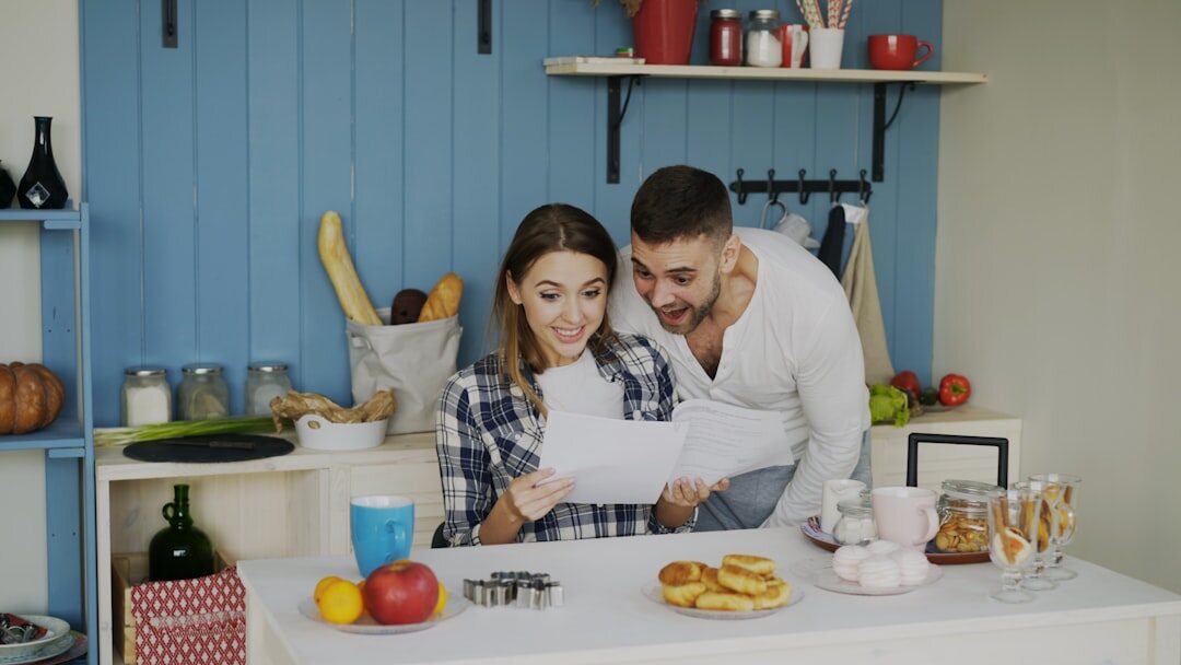 couple discussing finances at home