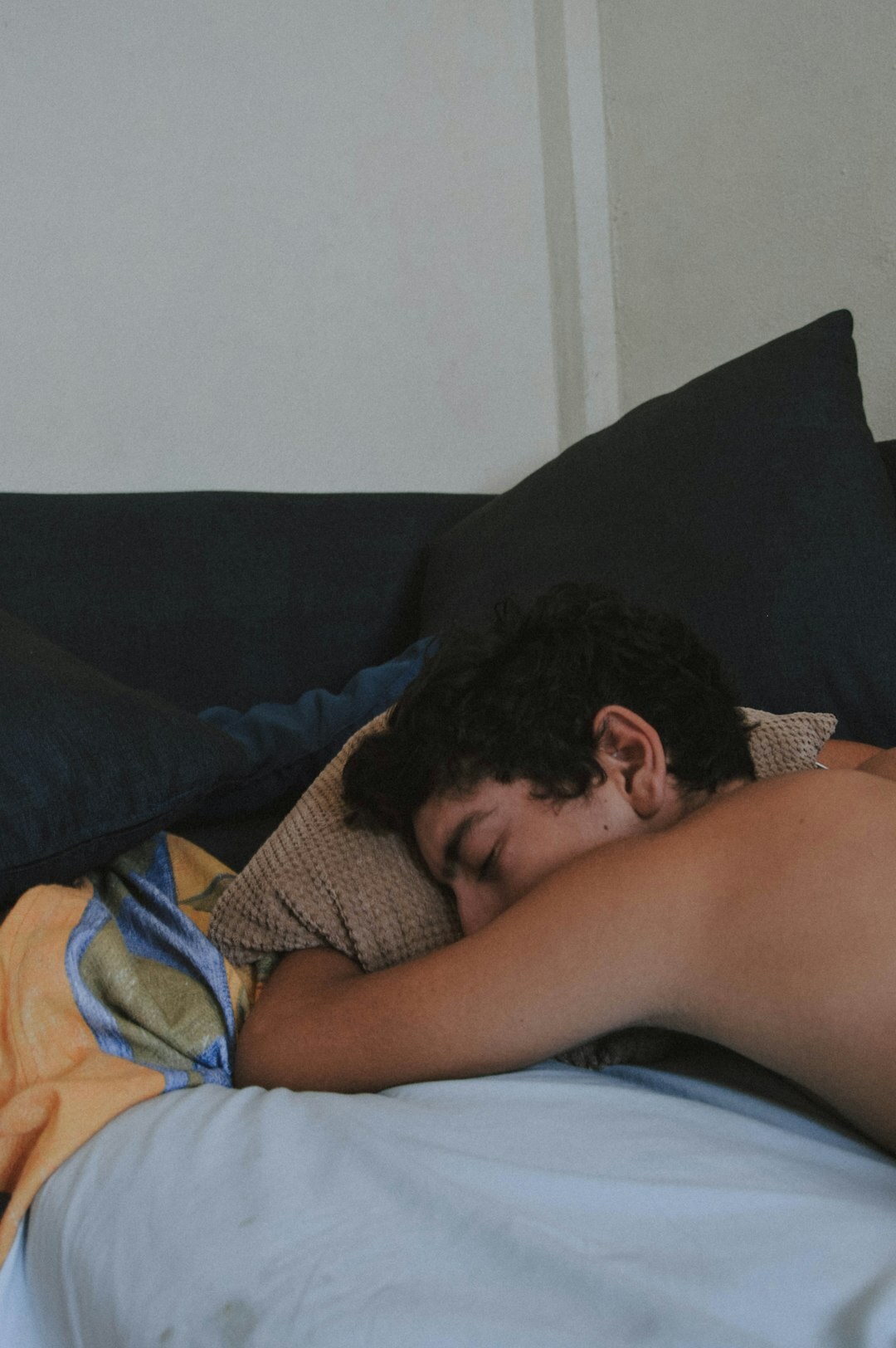 person sleeping peacefully in bed