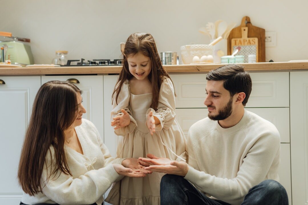family discussing insurance